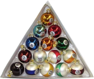 Colección Medallón Kurt Adler 40Mm 15 Piezas Bolas de Piscina de Vidrio Adornos, Multi- - Imagen 1 de 1