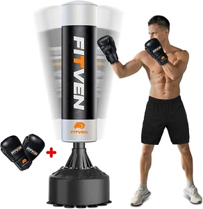 Freestanding Punching Bag with Boxing Gloves Heavy Boxing Bag with Suction Cup B - Picture 1 of 12