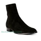 Mens Real Suede Chelsea Ankle Boots Business Zipper Pointed Toe Formal Shoes New