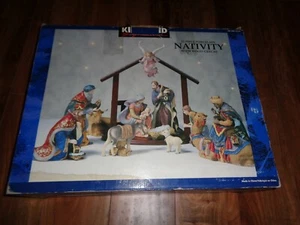 12pc KIRKLAND Christmas Nativity With Crystal Accents No Creche - Picture 1 of 2