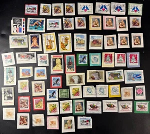 LOT US 25-cent US Postage Stamps USED on paper - Picture 1 of 3