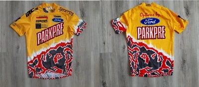 Camisa de ciclismo Parkpre Cuore 1990 Jersey camiseta de ciclismo vintage Ford amarilla Foto 1 de 4