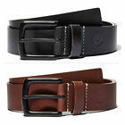 NWT Timberland Men's 38mm Buffalo Leather Black Buckle Belt A1CMC 2 Color All Sz
