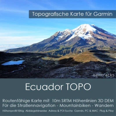 Ecuador Garmin Topo GPS Karte 4GB microSD | Garmin Navi, PC & MAC - Bild 1 von 4