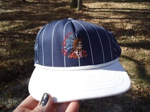 Gorra de béisbol de colección Native American Simply The Best hockey azul blanco a rayas EE. UU. - Imagen 1 de 5