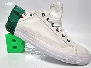 Diesel White Jelly Bean Green Exposure Low Trainers Shoes Sneaker Men UK 10 