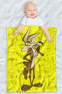 Looney Tunes Soft Fleece, Cozy Crib Throw 30"x40" Wile E Coyote Character - Picture 1 of 6