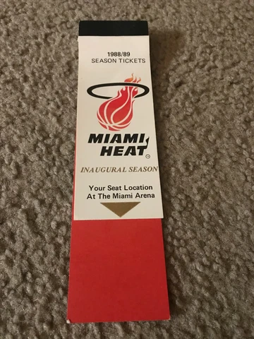 Vintage 1988 MIAMI HEAT INAUGURAL SEASON TICKETS BOOKLET w/ SCHEDULE SUPER RARE Cover