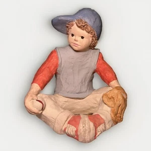 Sneaker Kids Pitching Ace Baseball Boy Sculpture Daze Mortensen Austin Prod 1986 - Picture 1 of 7