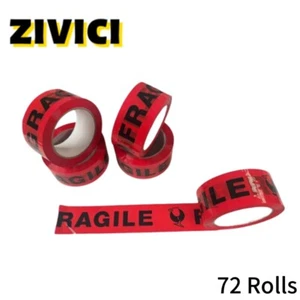 72 Rolls Heavy Duty Fragile Packing Tape Handle with Care - 2 Mil 2" x 110 Yards - Picture 1 of 12