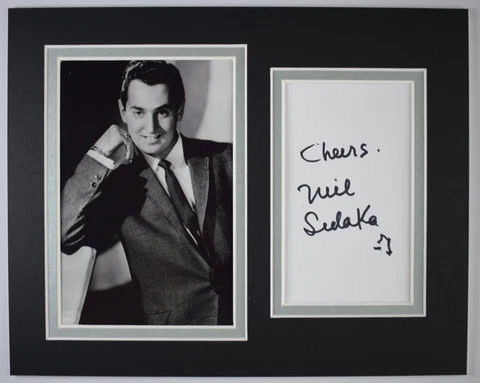 Neil Sedaka Signed Autograph 10x8 photo display Happy Birthday Music COA AFTAL Cover