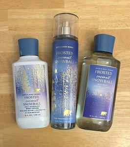 Bath & Body Works FROSTED COCONUT SNOWBALL 3 pc set Body Lotion, Body Wash, Mist - Picture 1 of 6