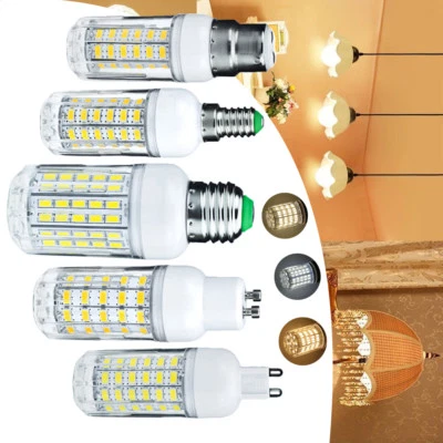 LED Corn Light Bulb E27 E14 B22 G9 220V 12V 24V 5730 SMD White Lamps RML209 UK - Image 1 of 4