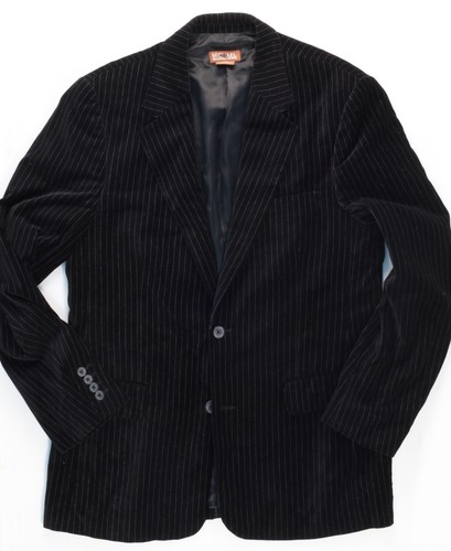 Cappotto sportivo Michael Kors nero a righe velluto cotone 40R