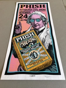 Phish Mark Arminski Pittsburgh PA 1995 Rare Signed Silkscreen Concert Poster - Picture 1 of 6
