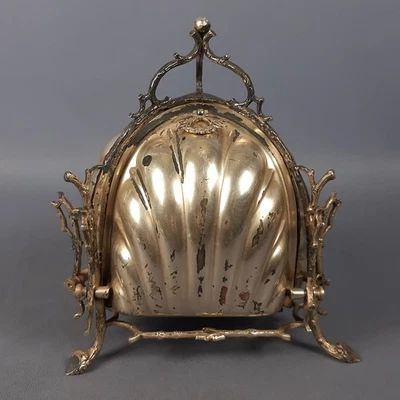 Antica Biscottiera Vittoriana Elkington Sheffield Pieghevole Conchiglia Fine 800 Foto 1 de 4