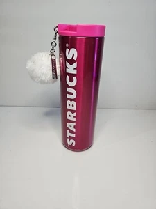 Vaso aislado al vacío Starbucks 16 oz rosa con llavero blanco NUEVO 2003 - Imagen 1 de 7