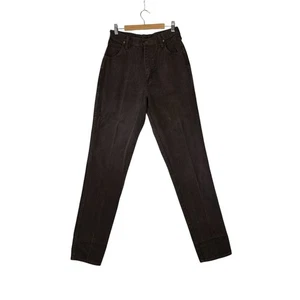 Vintage Wrangler Jeans Womens 9/10x36 Brown High Rise Cowgirl Western Rodeo - Picture 1 of 10