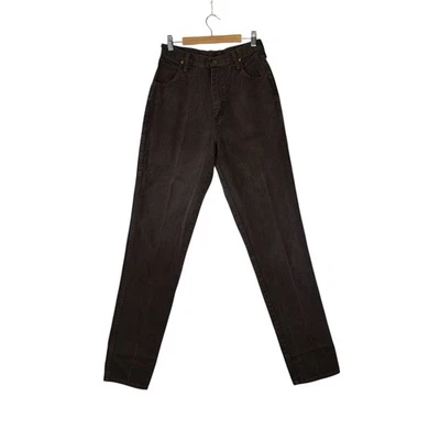 Vintage Wrangler Jeans Womens 9/10x36 Brown High Rise Cowgirl Western Rodeo - Image 1 of 4
