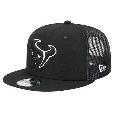 Gorra de camionero ajustable New Era Houston Texans blanca y negra 9FIFTY Snapback Foto 1 de 4