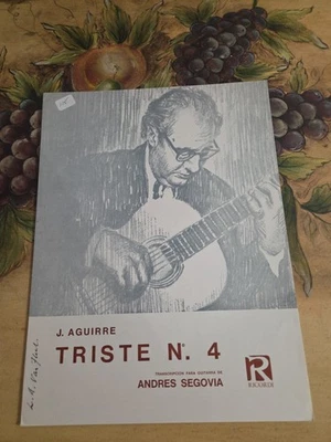 Partituras extremadamente raras de J.Aguirre Triste #4 para guitarra clásica Foto 1 de 2