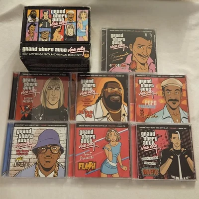 Grand Theft Auto Vice City Official Music Sound Track CD Box Set GTA  Rockstar - Image 1 of 4