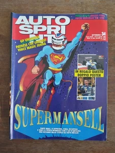 1992 08 24 AUTOSPRINT 24 AGOSTO 1992 N.34 ANNO XXXII CON POSTER MANSELL - Picture 1 of 8