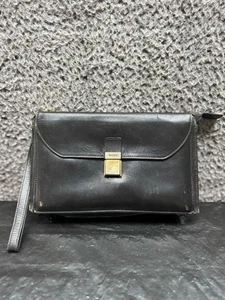 Pochette pochette vintage Bally multifunzione in pelle nera - Foto 1 di 10