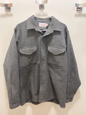 Camisa Jac Filson Gris Vintage 100% Lana. Talla 40. Hecho en México. Foto 1 de 4