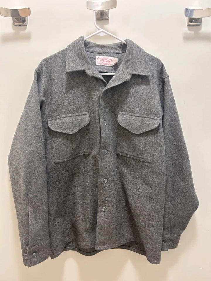 Camisa Jac Filson Gris Vintage 100% Lana. Talla 40. Hecho en México. Foto 1 de 4