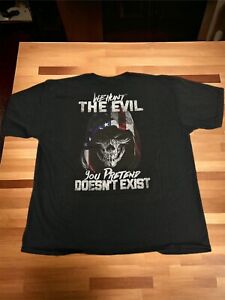 Police Men T-Shirt Skull Black We Hunt The Evil You Pretend Doesn't Exist 2xl