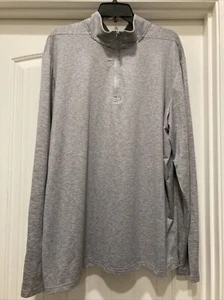Tek Gear Mens Dry Tek Gray Long Sleeve High Neck 1/4 Zip Pullover Top SZ 2XL - Picture 1 of 10