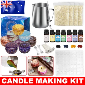 138PCS Handmade Candle Making Kit Craft Oil Pouring Pot Wicks Stick Wax DIY Gift - Picture 1 of 12