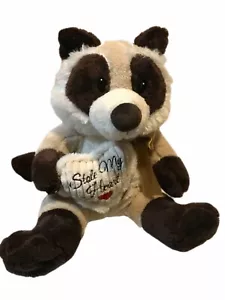 Kids of America Raccoon Stuffed Plush Animal 16" Brown & Tan Gift Easter Bandit - Picture 1 of 3