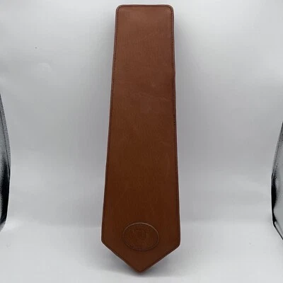 Винтажный дорожный чехол Cottier из коричневой кожи в форме галстука на молнии сделано в Мадриде - Изображение 1 из 4