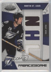 2010 Certified Fabric of the Game Die-Cut NHL Materials /25 Martin St Louis HOF