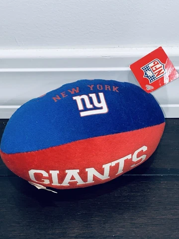 Vintage New York Giants Plush Football Ball Red & White NY NFL Souvenir Toy Kids Cover