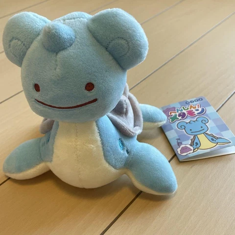 Pokemon Center Original Edit Ditto Lapras Plush Doll Cushion Stuffed Anime Japan Cover