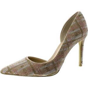 INC Womens Kenjay 56 Plaid Rhinestone Pointed Toe D'Orsay Heels Shoes BHFO 0700