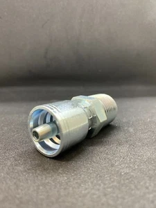 MP-04-08 (50) Crimp Fittings (Bite to wire style) 1/4" Hose x 1/2" NPTF Male - Picture 1 of 4
