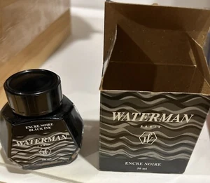 Waterman Encre Noire 50ml Black Fountain Pen Ink. New Old Stock. Made in FRANCE - Picture 1 of 1