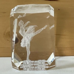 Ballerina danzante 3D taglio laser vetro inciso fermacarte/decorazione/bilancio - Foto 1 di 6