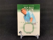2001 UPPER DECK SP AUTHENTIC ANDY BEAN TOUR SWATCH SHIRT RELIC 432/500
