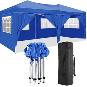 10'x20' Folding Canopy with 6 Removable Sidewalls Outdoor Event Shelter UPF 50+ - Picture 1 of 49