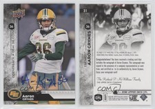 2018 Upper Deck CFL Auto Aaron Grymes #31 Auto