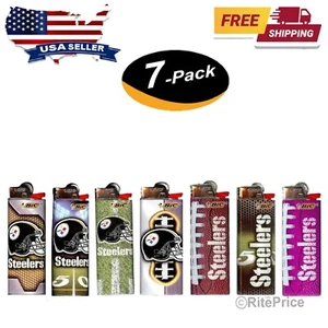 Bic NFL Pittsburgh Steelers Cigarette Lighters Licensed (7 Pack) -New-Free ship - Picture 1 of 10