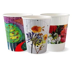 12oz Double Wall Bio Coffee Cup Art Series 1000 pcs - Picture 1 of 1