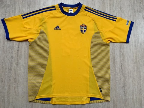 2002 2003 Home Sweden SvFF Football Shirt Soccer Jersey Adidas Size XL #4 Cover