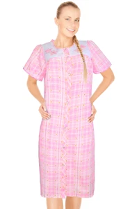 JEFFRICO Hauskleider für Damen mit Taschen leichter Staubmantel Hausmantel 2018 - Bild 1 von 48