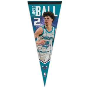 LAMELO BALL CHARLOTTE HORNETS PREMIUM QUALITY PENNANT 12"X30" BANNER NBA LICENSE - Picture 1 of 1